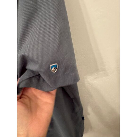 Kuhl men's button down short sleeve gray top size Large - Picture 3 of 4